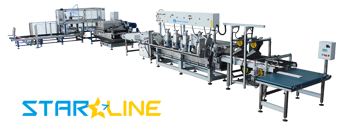 STARLINE - AUTOMATIC CUTTING AND  EDGE-PROFILING LINE FOR CERAMIC, MARBLE, STONE AND BRICK
